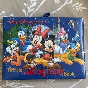 Disney Blue Autograph Book with Iconic Characters